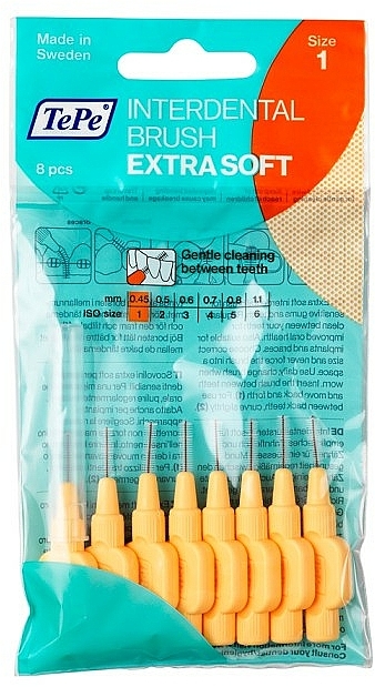 Interdentalbürsten 8 St. - TePe Interdental Brush Extra Soft 0.45mm — Bild N1