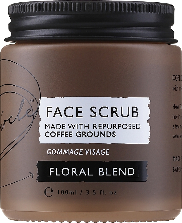 Kaffee-Körperpeeling mit Blumenölen - UpCircle Coffee Face Scrub Floral Blend — Bild N1