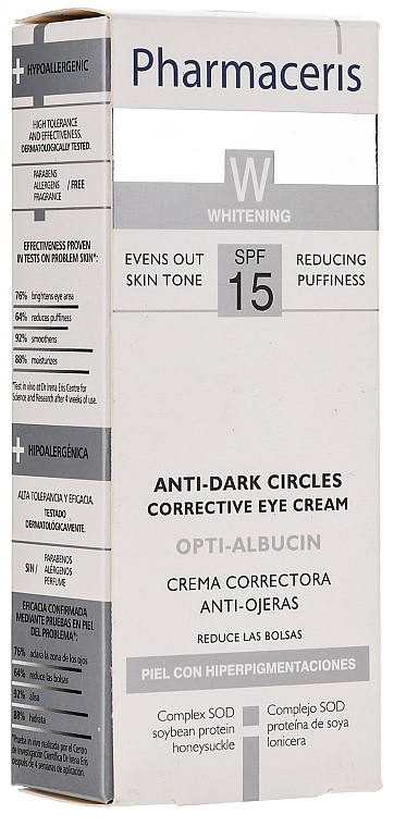 Korrigierende Creme gegen dunkle Augenringe - Pharmaceris W Anti-Dark Circles Corrective Eye Cream — Bild N3