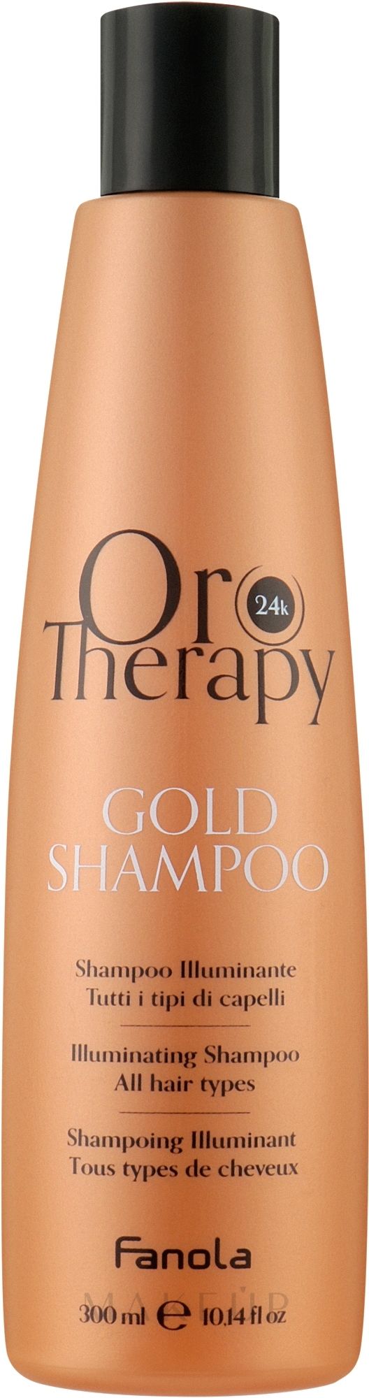 Haarshampoo - Fanola Oro Therapy Gold Shampoo All Hair Types — Bild 300 ml