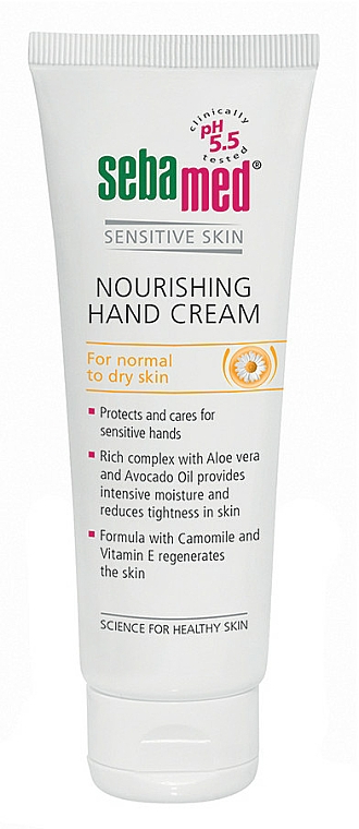 Pflegende Handcreme für normale bis trockene Haut - Sebamed Hand And Nail Cream Protective With Vit E And Cammomile — Bild N2