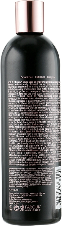 Feuchtigkeitsspendende Haarspülung mit Schwarzkümmelöl - CHI Luxury Black Seed Oil Moisture Replenish Conditioner — Bild N4