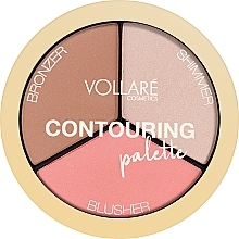 Konturierpalette - Vollare Cosmetics Contouring Palette Bronzer, Shimmer, Blusher — Bild N2