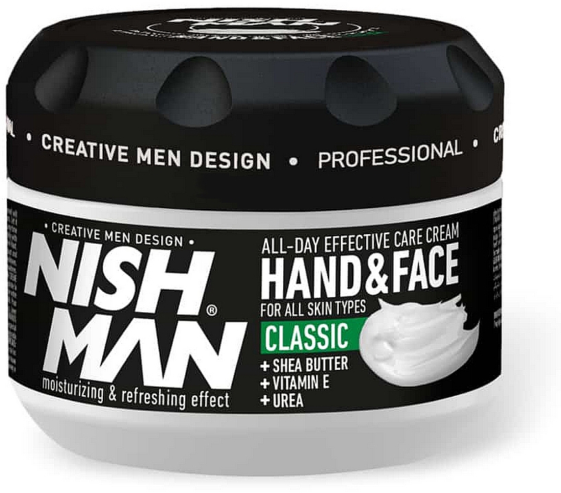 Hand- und Gesichtscreme für alle Hauttypen mit Sheabutter und Vitamin E - Nishman Hand & Face Cream Classic — Bild N1