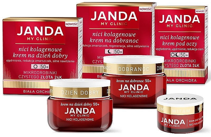 Set Kollagenfäden - Janda My Clinic 50+ (Tagescreme/50 ml + Nachtcreme/50 ml + Augencreme/15 ml) — Bild N2