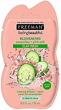 Düfte, Parfümerie und Kosmetik Tonerde Gesichtsmaske mit Gurke und Rosensalz - Freeman Feeling Beautiful Rejuvenating Cucumber + Pink Salt Clay Mask (Mini)