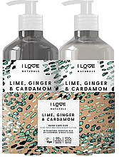 Düfte, Parfümerie und Kosmetik Set - I Love Naturals Hand Care Duo Lime, Ginger & Cardamom (h/lot/500ml + h/wash/500ml)
