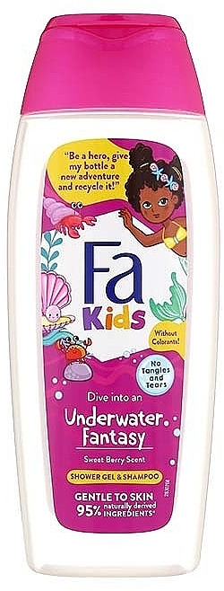 Gel-Shampoo für Mädchen Unterwasser-Fantasie Krabben - Fa Kids Underwater Fantasy Shower Gel & Shampoo — Bild N1