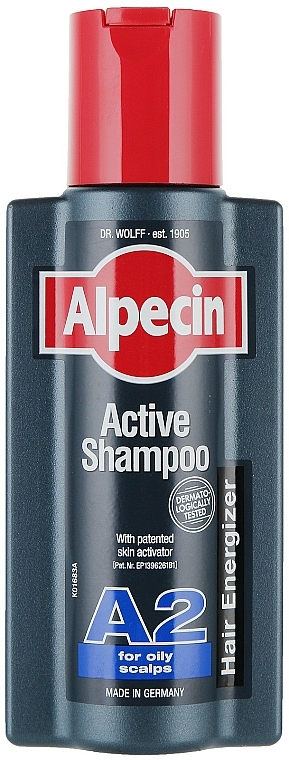 Shampoo gegen Haarausfall mit Kaffein für fettige Kopfhaut - Alpecin A2 Active Shampoo  — Foto N1