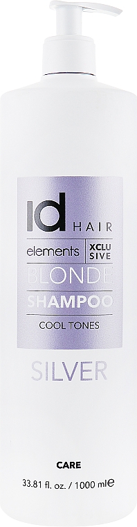 Shampoo für aufgehelltes und blondes Haar - idHair Elements XCLS Blonde Silver Shampoo — Bild N5