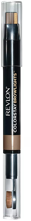 Doppelseitiger Augenbrauenstift mit Pinsel - Revlon Colorstay Browlights, Eyebrow Pencil and Brow Highlighter — Bild N1
