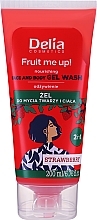 Düfte, Parfümerie und Kosmetik Waschgel für Gesicht und Körper mit Erdbeeraroma - Delia Fruit Me Up! Strawberry Face & Body Gel Wash