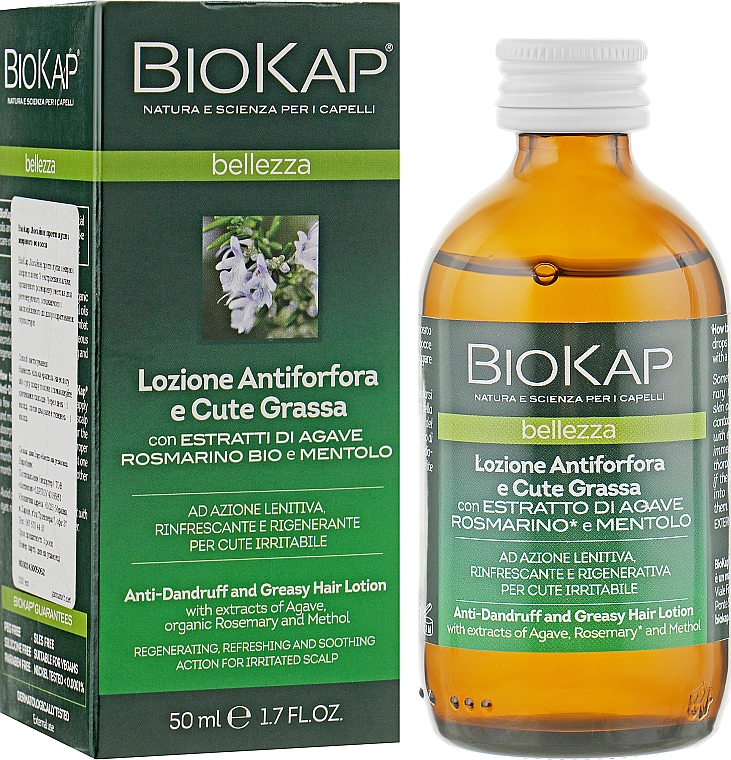 Lotion gegen Schuppen und fettiges Haar - BiosLine BioKap Dandruff Lotion — Bild N2