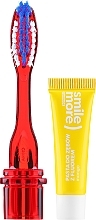 Düfte, Parfümerie und Kosmetik Set in einem roten Etui - Hiskin Mango Travel Set (Zahnpasta 4ml + Zahnbürste)