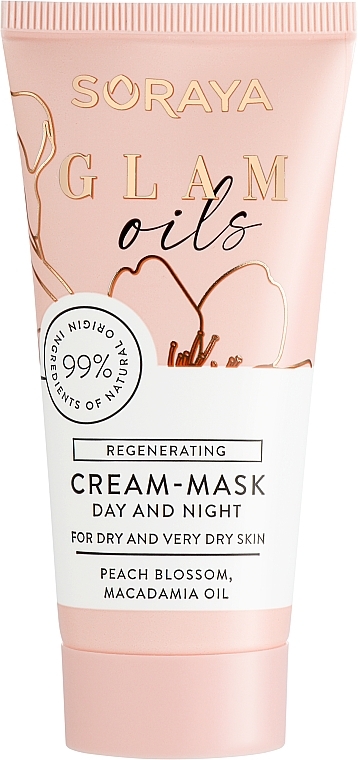 Revitalisierende Gesichtscreme-Maske mit Pfirsichblüte und Macadamiaöl - Soraya Glam Oils Regenerating Cream-Mask — Bild N1