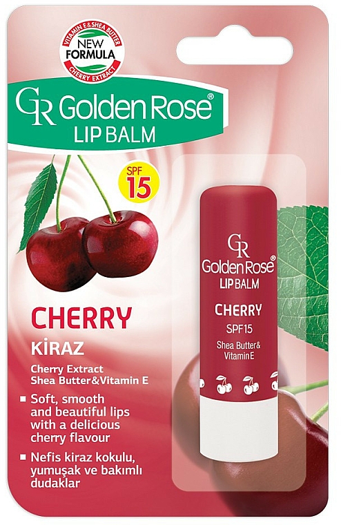 Lippenbalsam - Golden Rose Lip Balm Cherry SPF15