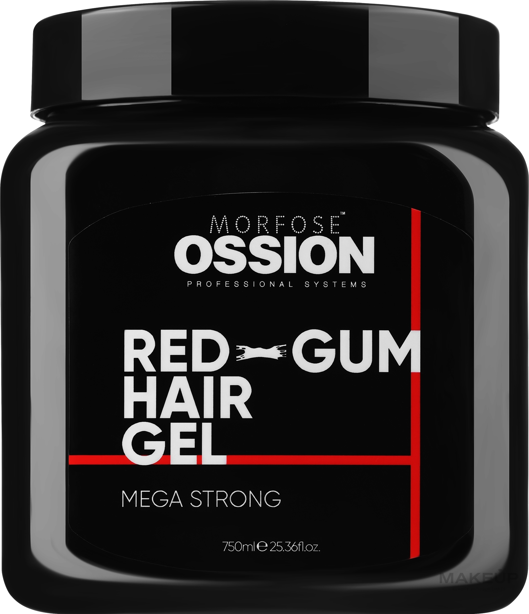 Haarstyling-Gel - Morfose Ossion Premium Barber Line Red-Gum Hair Gel Mega Strong — Bild 750 ml