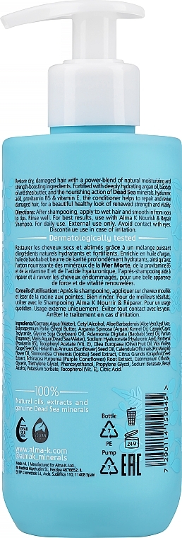 Conditioner für trockenes und strapaziertes Haar - Alma K. Hair Care Nourish & Repair Conditioner — Bild N10
