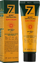 Sonnenschutzcreme für das Gesicht mit Centella - May Island 7 Days Secret Centella Cica Sun Cream SPF 50 — Bild N1