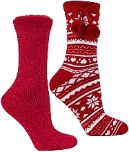 Düfte, Parfümerie und Kosmetik Wintersocken für Damen rot und rot mit Muster - Moraj