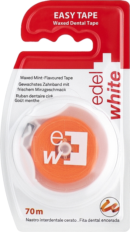 Gewachstes Zahnband mit Minzgeschmack 70 m - Edel+White Waxed Dental Tape