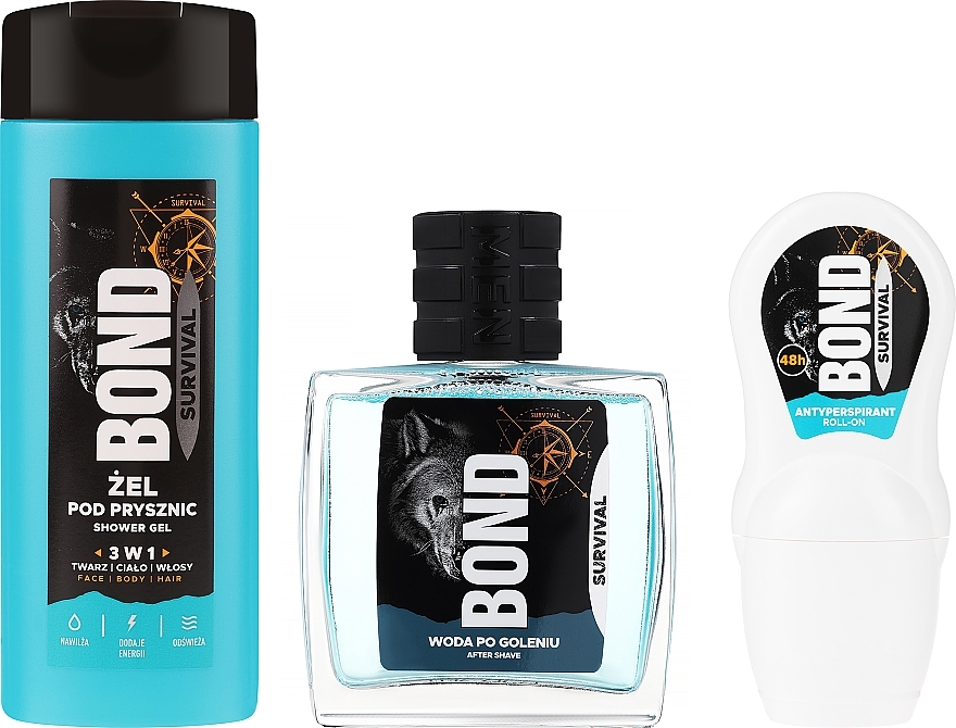 Set - Bond Survival (Aftershave 100 ml + Deodorant 50 ml + Duschgel 200 ml) — Bild N1