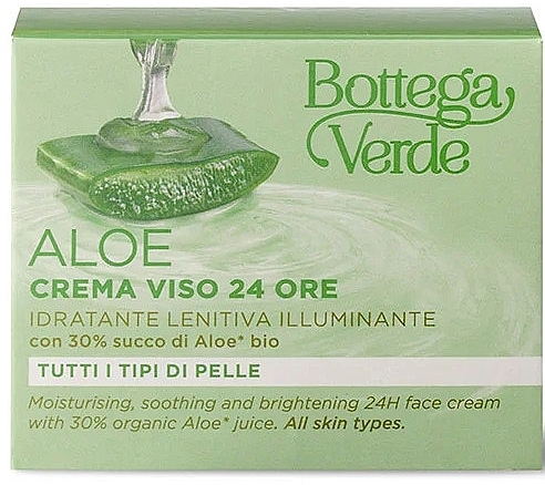 Gesichtscreme mit Bio-Aloe-Vera-Saft  - Bottega Verde Aloe 24H Face Cream — Bild N3