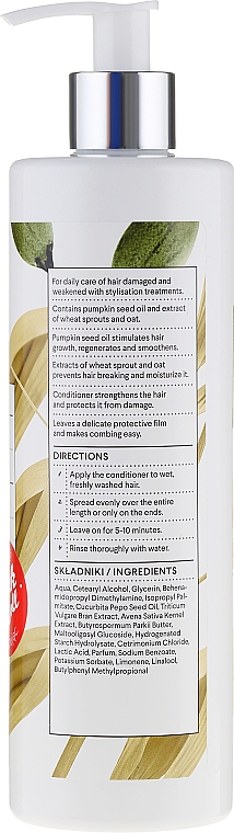 GESCHENK! Regenerierende Haarspülung mit Kürbiskernöl, Weizensprossen- und Haferextrakt - Vis Plantis Herbal Vital Care Conditioner Pumpkin Seed — Bild N2