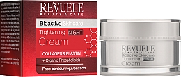 Nachtcreme für das Gesicht mit Kollagen und Elastin - Revuele Bioactive Skin Care Collagen & Elastin Tightening Night Cream — Bild N1