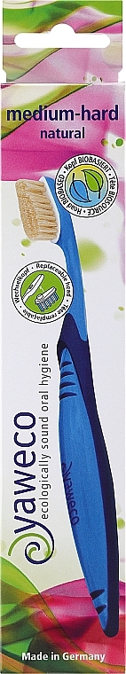 Zahnbürste mit auswechselbaren Borsten blau - Yaweco — Bild N1
