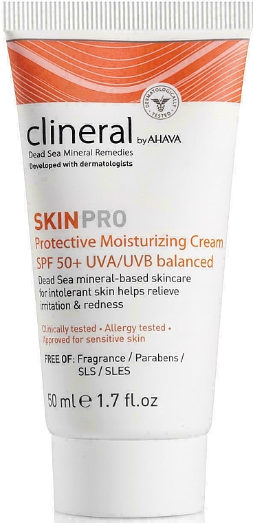 GESCHENK! Schutzcreme für empfindliche Haut SPF50 - Ahava Clineral Skinpro SPF50 (Probe)  — Bild N1