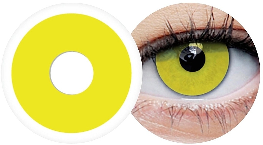 Tägliche farbige Kontaktlinsen gelbes Zombieauge 2 St. - Clearlab ClearColor 1-Day Phantom Zombie Yellow — Bild N1