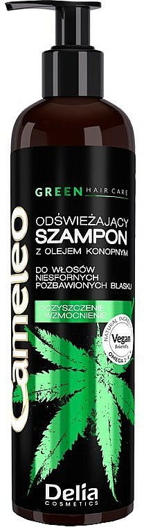 Erfrischendes Shampoo mit Hanföl - Delia Cosmetics Cameleo Green Shampoo — Bild N1