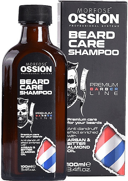 Weichmachendes Anti-Schuppen Bartshampoo mit Arganbutter und Mandelöl - Morfose Ossion Beard Care Shampoo — Bild N1