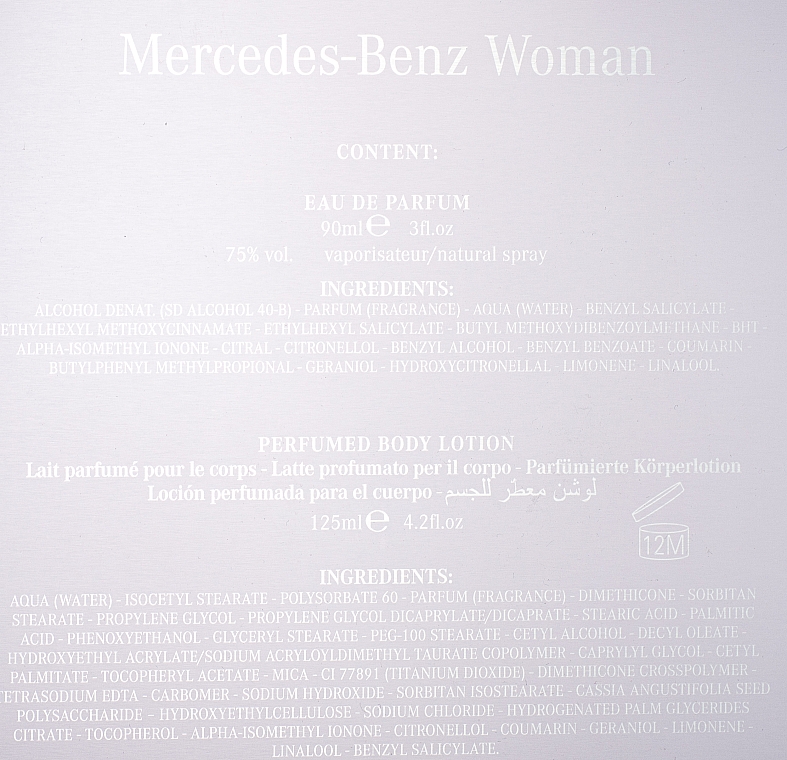 Mercedes-Benz Woman - Duftset (Eau de Parfum 90ml + Körperlotion 125ml)  — Bild N4