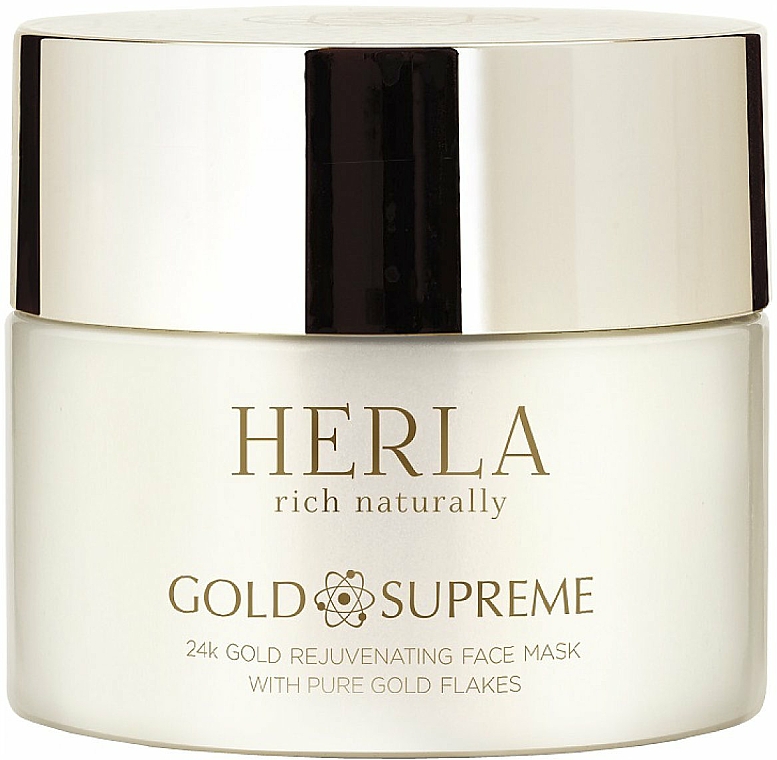 Verjüngende Gesichtsmaske mit Goldflocken - Herla Gold Supreme 24K Gold Rejuvenating Face Mask With Pure Gold Flakes — Bild N2