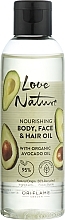 Pflegendes Öl für Körper, Gesicht und Haare mit Bio-Avocado - Oriflame Love Nature Nourishing Body Face And Hair Oil  — Bild N1