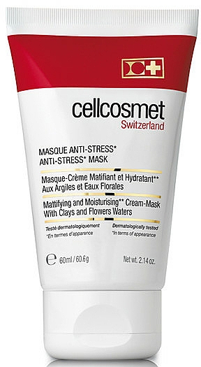 Sanfte Anti-Stress-Gesichtsmaske mit Ton & Blüttenwasser - Cellcosmet Anti-Stress Mask — Bild N1