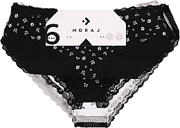 Damen-Bikinihose Sechs Paare schwarz + grau + weiß - Moraj — Bild N1