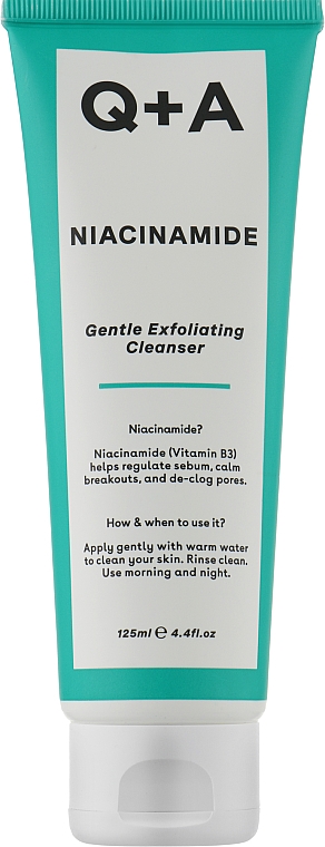 Sanftes exfolierendes Gesichtswaschgel mit Niacinamid - Q+A Niacinamide Gentle Exfoliating Cleanser — Bild N1