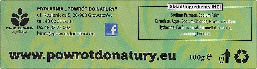Naturseife mit Zitronengras- und Lavendelöl - Powrot do Natury Natural Soap Lemon grass and lavender Oil — Bild N3