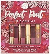 Lippen-Make-up-Set - W7 Perfect Pout (Lippenbalsam 4ml + Lippenkonturenstift 0.8g + Lippenstift 3.5g + Lipgloss 3.4ml) — Bild N2