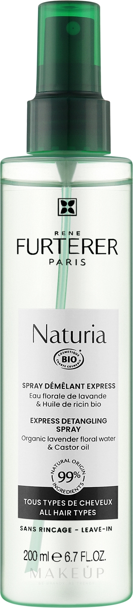 Express-Entwirrungsspray - Rene Furterer Naturia Express Detangling Spray Organic — Bild 200 ml