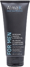2in1 Erfrischendes Shampoo und Duschgel für Körper und Haar - Alma K For Men Refreshing Shampoo and Shower Gel — Bild N1