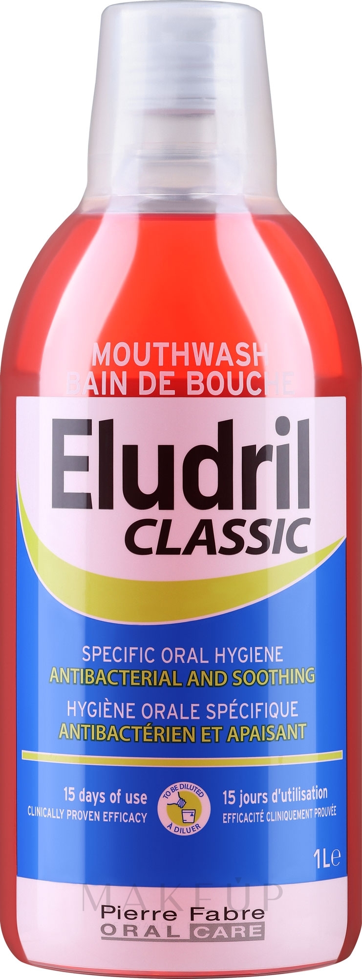 Mundwasser mit Spender - Pierre Fabre Oral Care Eludril Classic Mouthwash — Bild 1000 ml