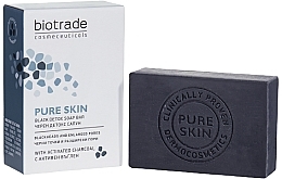 Düfte, Parfümerie und Kosmetik Detox-Seife für Gesicht und Körper gegen Mitesser und vergrößerte Poren - Biotrade Pure Skin Black Detox Soap Bar