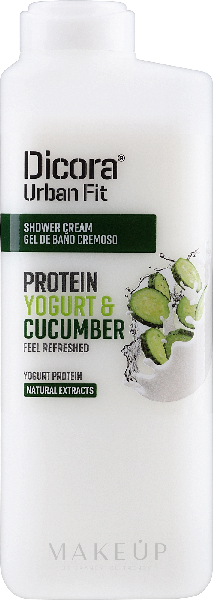 Creme-Duschgel mit Proteinjoghurt und Gurke - Dicora Urban Fit Shower Cream Protein Yogurt & Cucumber — Bild 400 ml