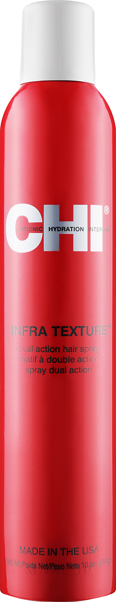 Schnell trockendes Haarspray für mehr Glanz - CHI Infra Texture Dual Action Hair Spray — Bild 284 g
