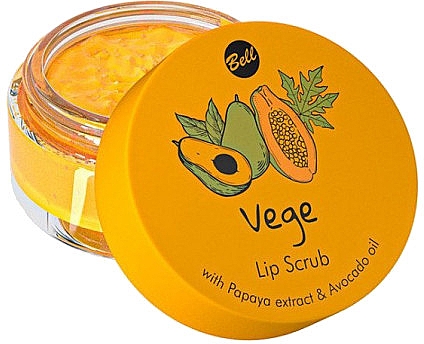 Lippenpeeling mit Papayaextrakt und Avocadoöl - Bell Vege Lip Scrub With Papaya Extract And Avocado Oil — Bild N1