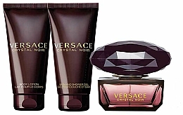 Düfte, Parfümerie und Kosmetik Versace Crystal Noir - Duftset (Eau de Toilette 50ml + Körperlotion 50ml + Duschgel/50ml)